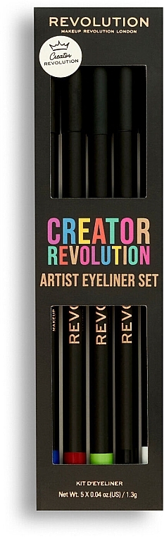 Set - Makeup Revolution Creator Revolution Artist Kohl Eyeliner Set (eyeliner/5x1.3g) — photo N4