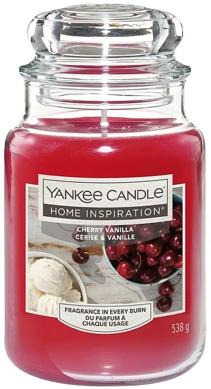 瓶に入った香りのキャンドル - Yankee Candle Home Inspiration Cherry Vanilla — photo N2