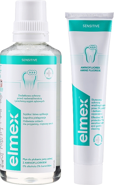 Set - Elmex Sensitive Set (water/400ml + toothpaste/75ml) — photo N3