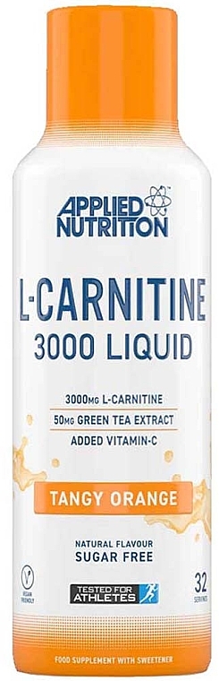 Liquid L-Carnitine 3000mg 'Spicy Orange' - Applied Nutrition L-Carnitine Liquid Tangy Orange — photo N2