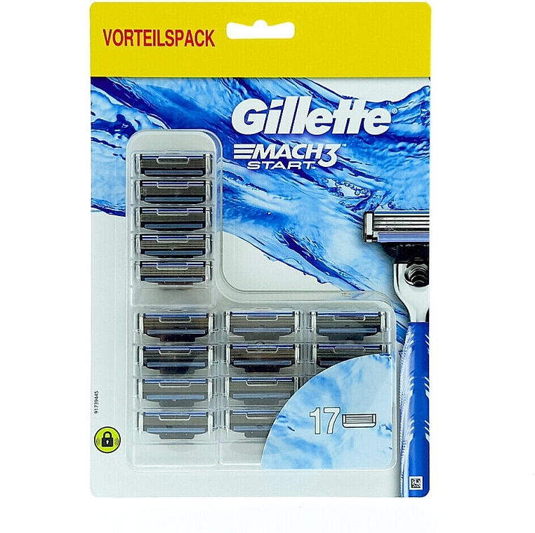 Razor Refill, 17 pcs. - Gillette Mach3 Start — photo N1