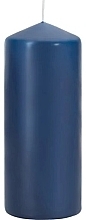 Fragrances, Perfumes, Cosmetics Cylindrical Candle 60x150 mm, blue - Bispol