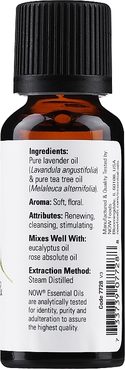 Lavender and Tea Tree Essential Oil - Now Foods Essential Oils 100% Pure Lavender, Tea Tree — photo N2