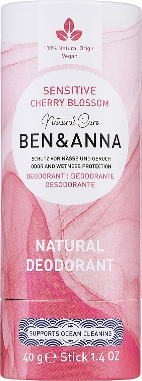 Deodorant for Sensitive Skin - Ben & Anna Sensitive Cherry Blossom Deodorant — photo N1