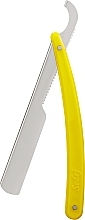 Fragrances, Perfumes, Cosmetics Straight Razor with Plastic Handle, yellow - Sedef Plastic Handle Straight Razor 