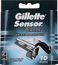 Shaving Razor Refills, 10 pcs. - Gillette Sensor Excel — photo N1