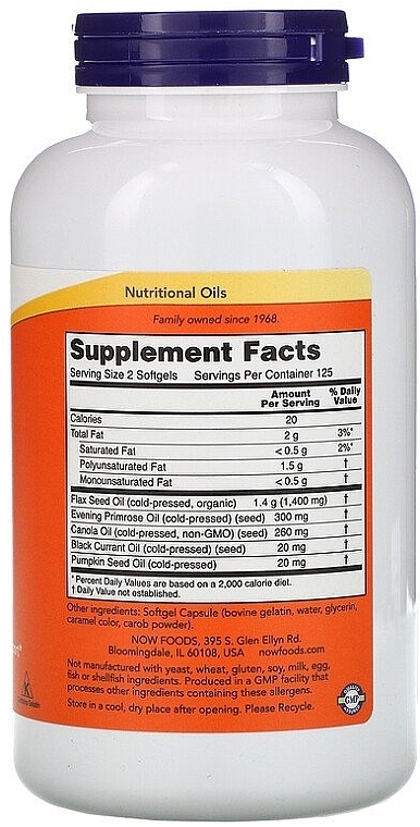 Capsules "Omega 3-6-9" 1000 mg - Now Foods Omega 3-6-9 — photo N2