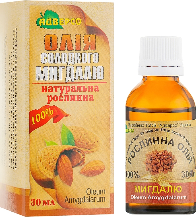 Natural Sweet Almond Oil - Adverso — photo N1