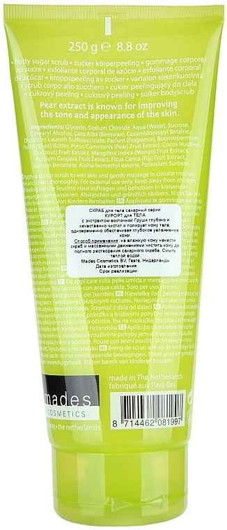 Sugar Body Scrub "Oriental Pear" - Mades Cosmetics Body Resort Oriental Body Sugar Scrub Pear Extract — photo N2