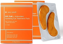 Fragrances, Perfumes, Cosmetics Eye Patches Set - Dr. Eve_Ryouth 24K Gold + Antioxidant Hydrating Eye Treatments Pads