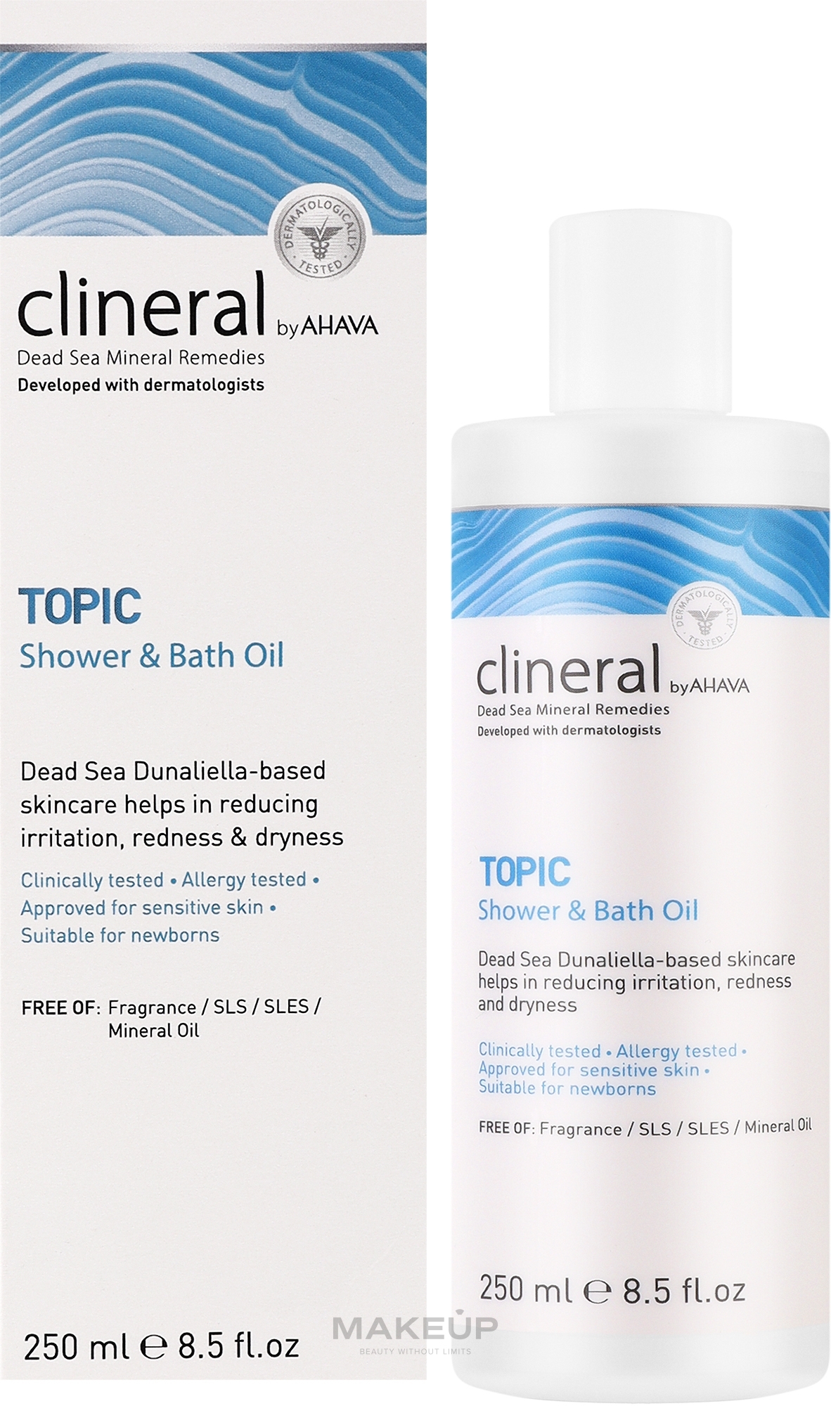 Bath & Shower Oil - Ahava Clineral Topic Shower & Bath Oil — photo 250 ml