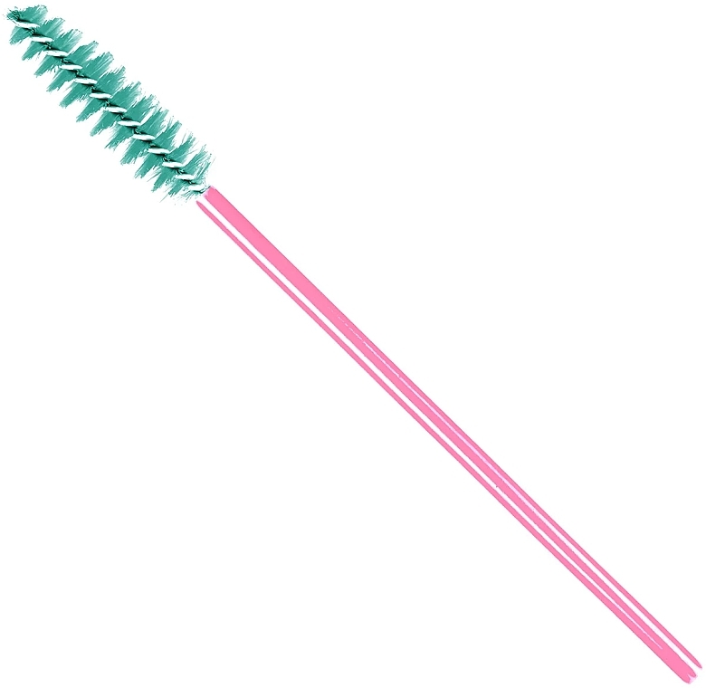 Lash & Brow Brush, turquoise with hot pink handle - Clavier — photo N3