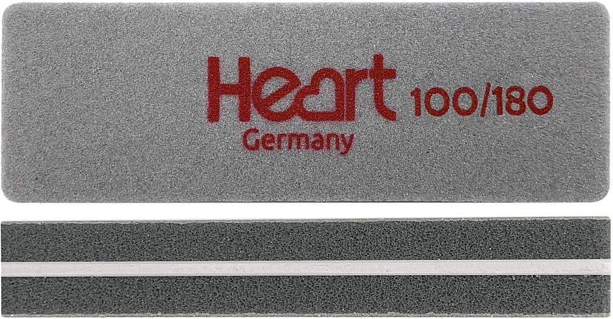 Heart Mini Nail Buffer 100/180, rectangular - Heart Germany — photo N1