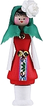 Fragrances, Perfumes, Cosmetics Car Air Freshener with Fragrant Oil, red dress + green scarf - Bulgarian Rose Girl