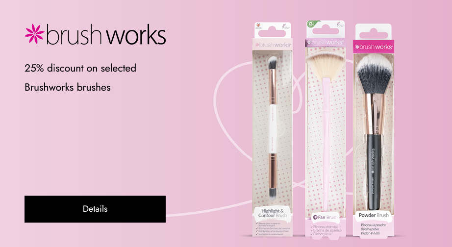  25% off Brushworks promotional brushes. Prices on the site already include a discount.