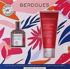 Fragrances, Perfumes, Cosmetics Berdoues 1902 Pivoine & Rhubarbe - Set (edt/50ml + b/milk/100ml)