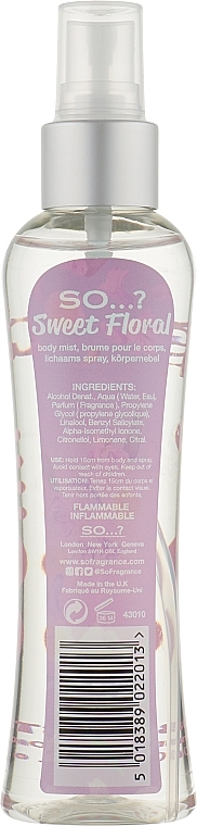 Body Spray - So...? Sweet Floral Body Mist — photo N2