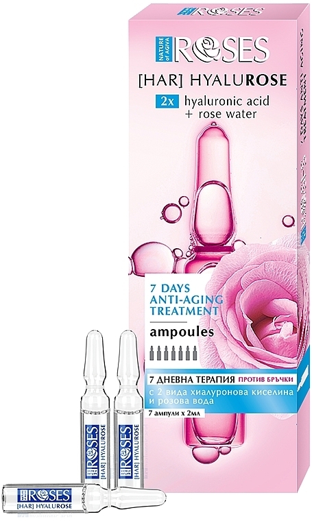 Anti-Wrinkle Ampoules - Nature of Agiva Roses Hyalurose Anti-Age Ampoules — photo N1