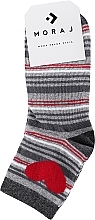 Women Socks csl200-113, grey striped - Moraj — photo N3