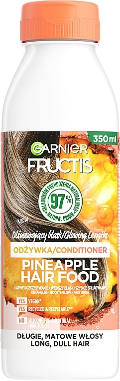 Pineapple Conditioner for Long & Dull Hair - Garnier Fructis Hair Food Pineapple Conditioner — photo N1