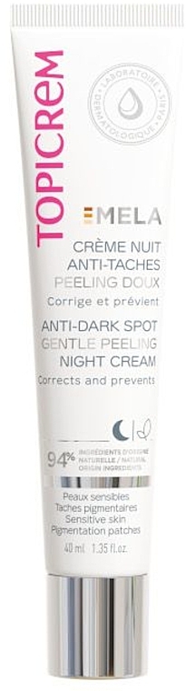 Night Face Peel - Topicrem Mela Anti-Dark Spot Gentle Peeling Night Cream — photo N1