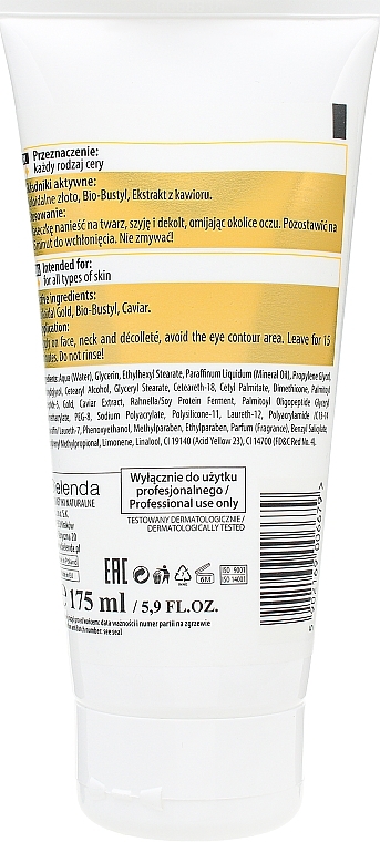 Rejuvenating Gold Face Mask - Bielenda Professional Program Face Gold Firming Face Mask — photo N2