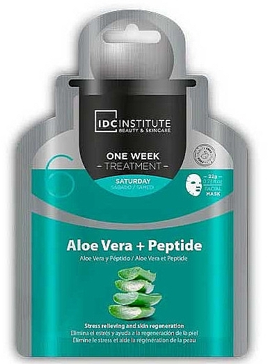 Aloe Vera & Peptide Sheet Mask - IDC Institute Aloe Vera + Peptide Facial Mask — photo N1