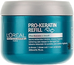 Fragrances, Perfumes, Cosmetics Damaged & Brittle Hair Mask - L'Oreal Professionnel Serie Expert Pro-Keratin Refill Herstellend Masker