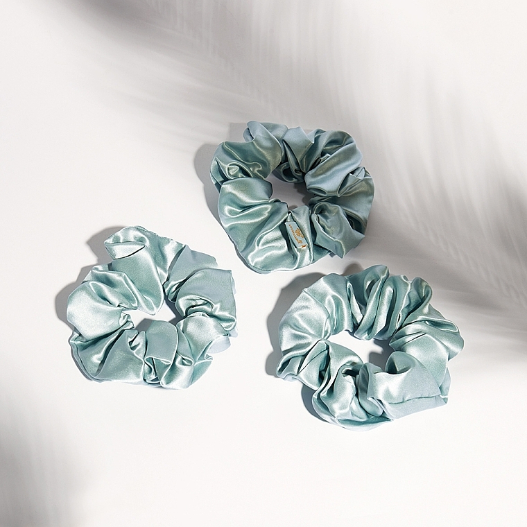 Silk Scrunchie, amazonite - Crystallove Silk Hair Band Amazonite — photo N6