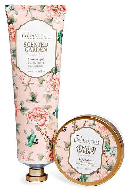 Beauty Set - IDC Institute Scented Garden Country Rose (sh/gel/150ml + b/lot/50ml + jar/1pcs) — photo N1