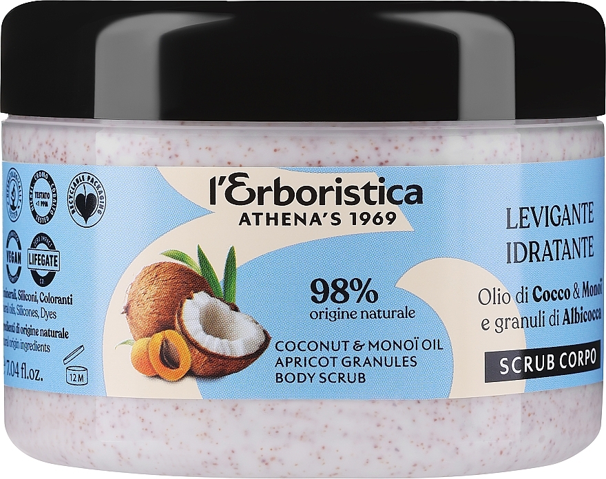 Coconut & Monoi Smoothing & Moisturizing Body Scrub - Athena's Erboristica — photo N1