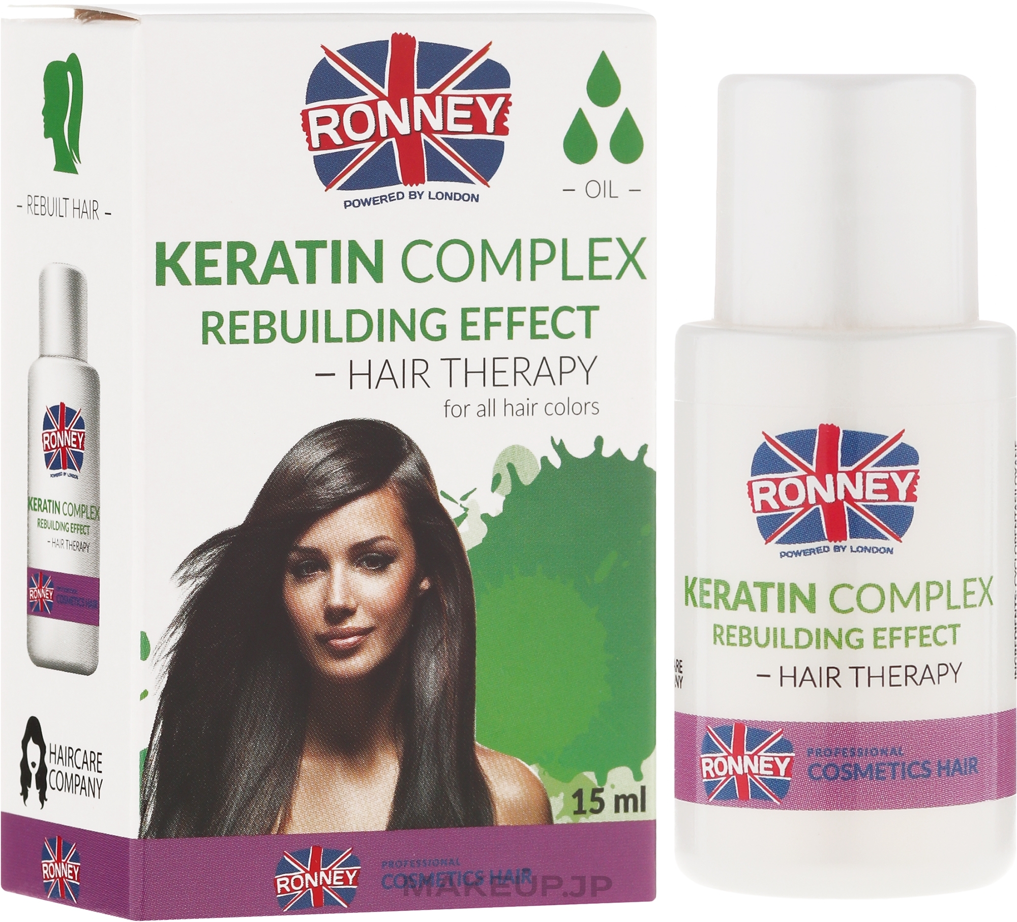 Hair Repair Oil Keratin - Ronney Keratin Complex Rebuilding Effect Hair Therapy — photo 15 ml