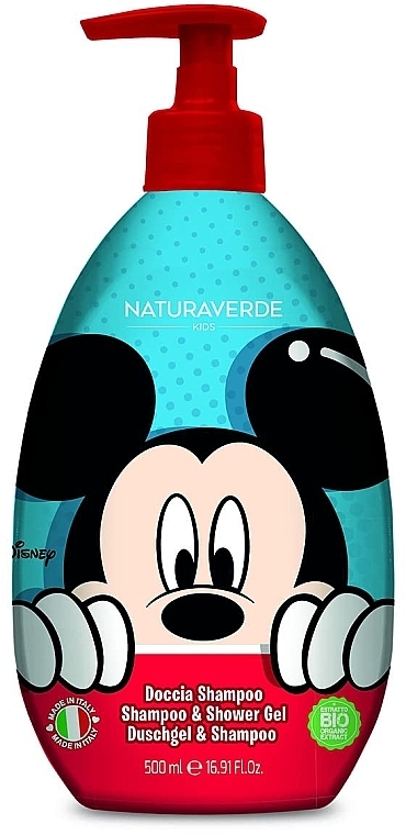 Kids Shampoo & Shower Gel 'Mickey Mouse' - Naturaverde Kids Disney Classic Mickey Shower Gel & Shampoo — photo N1