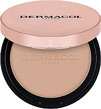 Fragrances, Perfumes, Cosmetics 2-in-1 Compact Powder - Dermacol 24H Long-Lasting Powder And Foundation