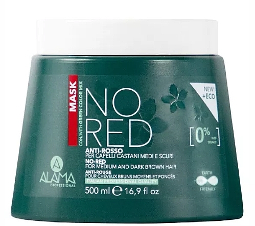 Medium and Dark Chestnut Hair Anti-Dandruff Mask - Alama No Red Mask — photo N1