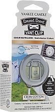 Liquid Car Air Freshener - Yankee Candle Smart Scent Vent Clip Clean Cotton — photo N1