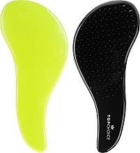 Fragrances, Perfumes, Cosmetics Hair Brush "Detangler", 63831, black-yellow - Top Choice