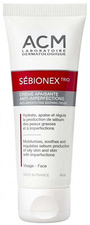 Anti-Imperfection Soothing Face Cream - ACM Laboratoires Sebionex Trio Anti-Imperfection Soothing Cream — photo N1