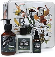 Fragrances, Perfumes, Cosmetics Set - Proraso Cypress & Vetyver Beard Kit (balm/100ml + shmp/200ml + oil/30ml)
