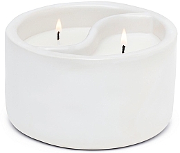 Paddywax Yin Yang White Black Salt Teakwood - Scented Candle — photo N1