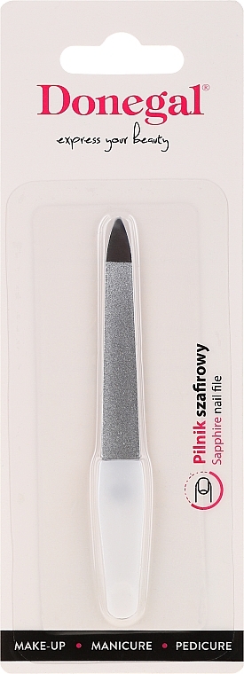 Double-Sided Sapphire Nail File, 10 cm, 9261, white - Donegal — photo N3