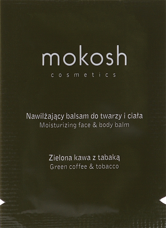 Moisturising Face & Body Lotion 'Green Coffee & Tobacco' - Mokosh Cosmetics Moisturizing Face And Body Lotion Green Coffee With Snuff (sample) — photo N1