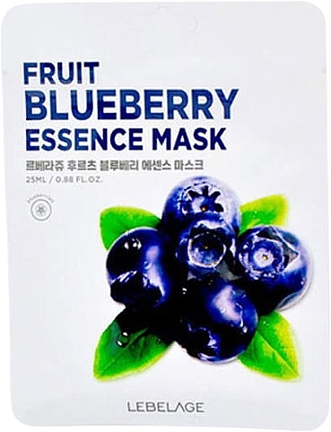 Sheet Mask with Blueberry Extract - Lebelage Fruit Blueberry Essence Mask — photo N1