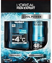 Fragrances, Perfumes, Cosmetics Set - L'Oreal Paris Men Expert Cool Power Set (deo/150ml + sh/gel/300ml)