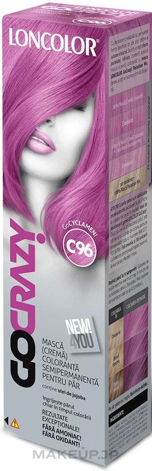 Semi-Permanent Hair Cream Color - Loncolor GoCRAZY! — photo C96 - GoCyclamen!