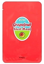 Fragrances, Perfumes, Cosmetics Soothing Mask with Grapefruit Extract & Sparkling Water - A'Pieu Sweet Grapefruit Sheet Mask