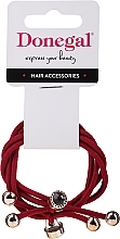 Fragrances, Perfumes, Cosmetics Hair Tie, FA-5630, burgundy with gold crystals - Donegal