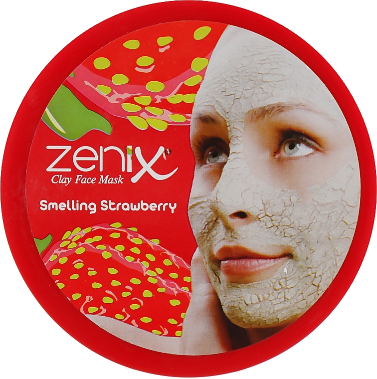 Facial Clay Mask "Strawberry" - Zenix Clay Face Mask — photo N3