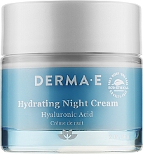 Fragrances, Perfumes, Cosmetics Moisturizing Night Cream with Hyaluronic Acid - Derma E Hydrating Night Cream