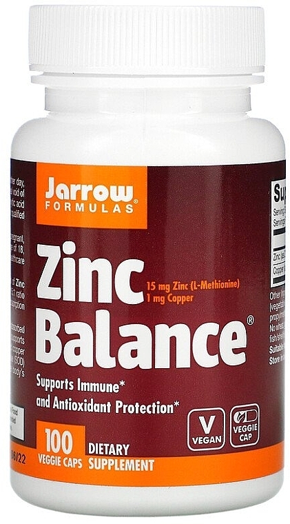 Dietary Supplement "Zinc" - Jarrow Formulas Zinc Balance — photo N1